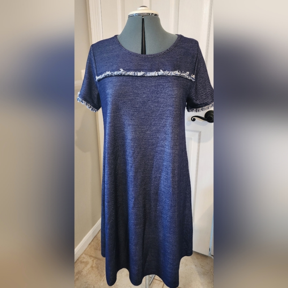 Siren Lily denim like A-line dress. Size L